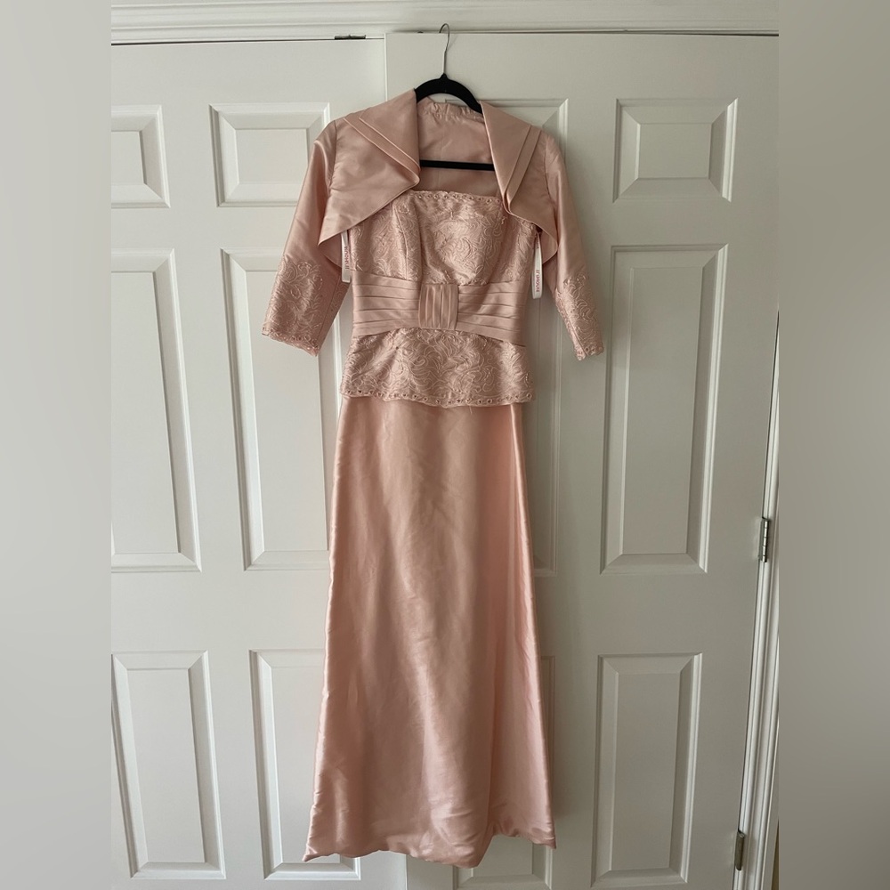 Pink Lace Gown with Jacket